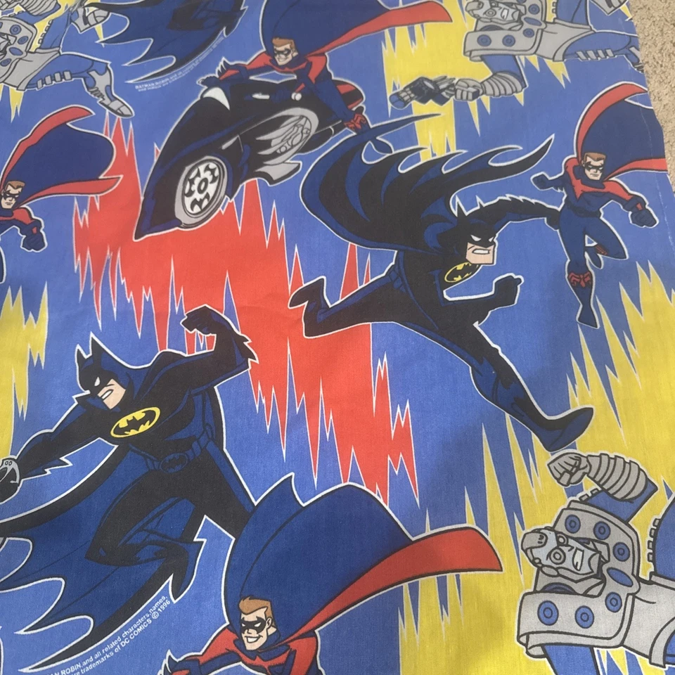 Sábana bajera plana tamaño doble Batman The Animated Series 1996 de colección solo hecha en EE. UU. Foto 2 de 4