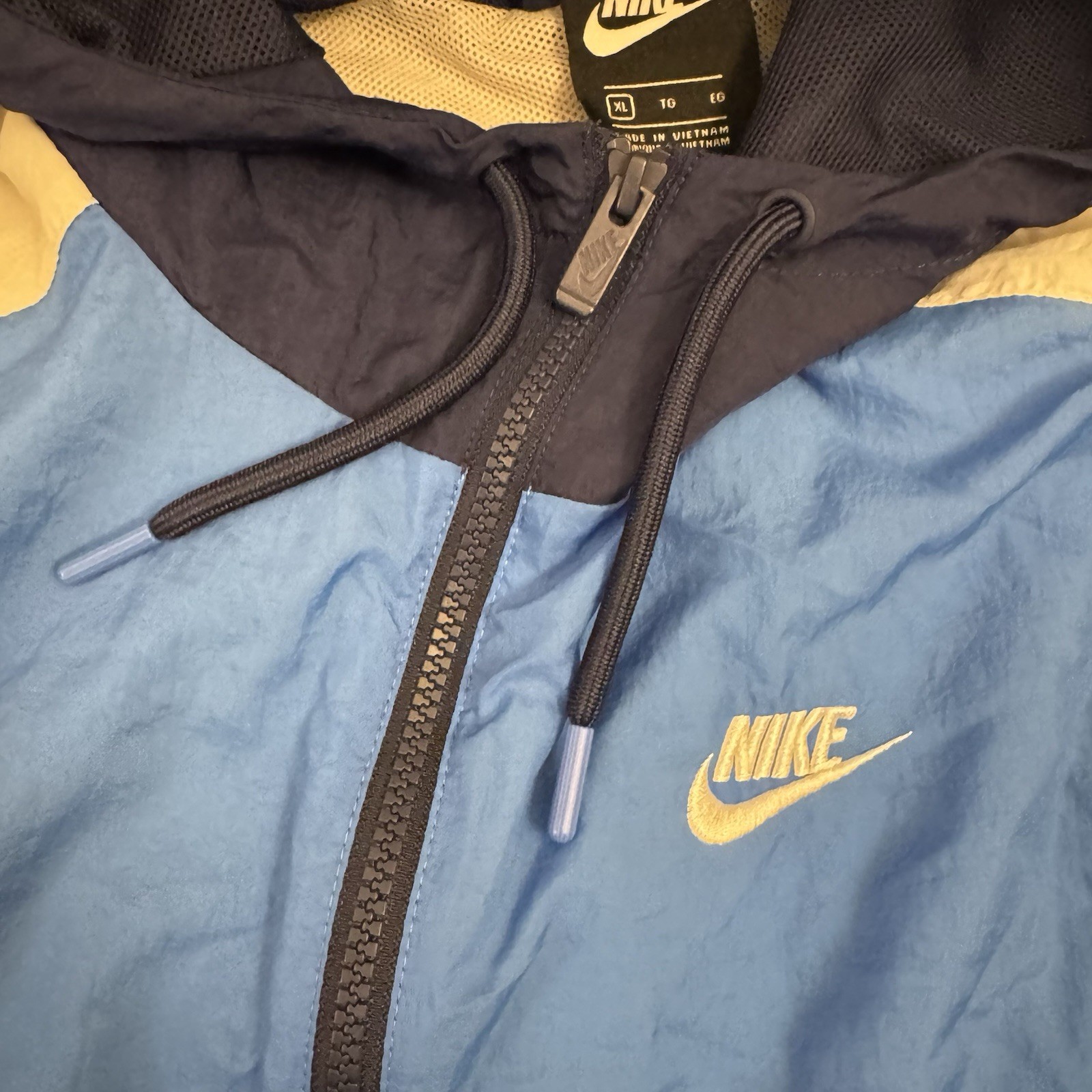 Nike Jacket Men Extra Large Blue Windbreaker Hood… - image 4