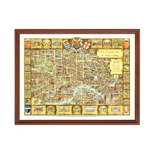 Old Map of London 1951 - Vintage England Art Wall Decor Prin