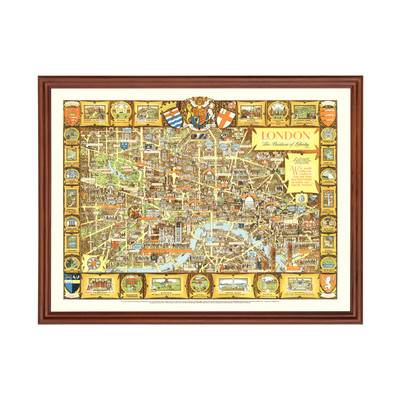 Old Map of London 1951 - Vintage England Art Wall Decor Prin
