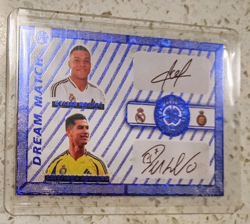 Tarjeta Fe Copa Mundial de Clubes de la FIFA 2025 MBAPPE - CRISTIANO RONALDO Impresa Auto 🔵🔵 Foto 3 de 4