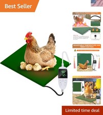 Eco-Friendly Chicken Heating Pad with Adjustable Thermostat - 15.7x23.6in Green