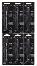 Genuine Cross Ballpoint Pen Refills 8514, Black Fine, 6 Pack, Sealed Packs