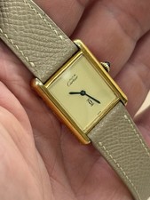 Large Size Vintage Cartier Tank Must Lemon Dial