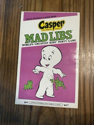 VINTAGE CASPER Mad Libs Book UNUSED Hannah Barbera MADE IN USA RARE!!