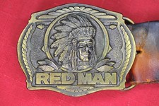 Vintage 1988 Limited Edition Redman Chewing Tobacco Belt Buckle Made in the USA