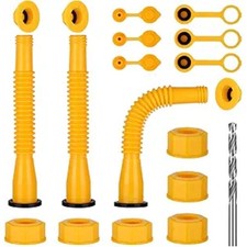Replacement Spout, Fuel Can Spout, Tank Nozzle, Spout, 3 Kit - Yellow with 3 C