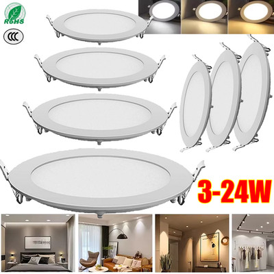 LED Panel Einbaustrahler Einbauleuchte Deckenleuchte Flach Rund Einbau Spot 230V