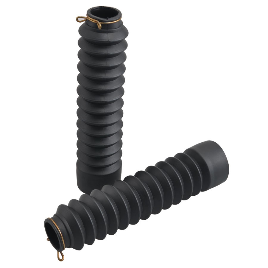 2psc Motorcycle Front Rubber Fork Boots Shock Absorber Dust Cover Black ...