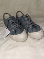 Seasalt Cornwall Salt Trail Trainers UK 5 Cotton Canvas Washed Blue BNWT RRP £45