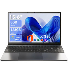SGIN 15.6inch AI Laptop Intel i5 8GB RAM 128GB SSD 7000mAh Wi-Fi 5, Office 365