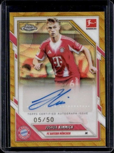 2025-26 Topps Chrome Bundesliga Joshua Kimmich Auto Gold Wave Refractor #/50