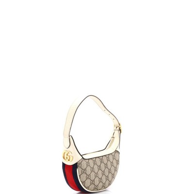 Gucci Ophidia Half Moon Bag GG Coated Canvas Mini | eBay