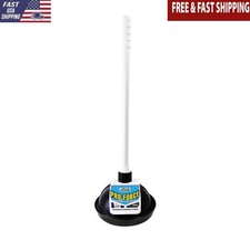 Pro-Force Toilet Plunger Professional Strength W/ Drip Tray Easy Grip New