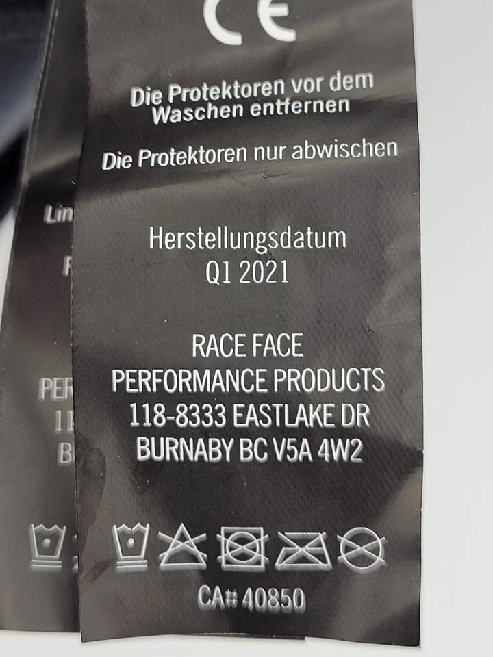 Race Face Bicicleta Bicicleta Flanco Núcleo D3O Protección Negro Grande Foto 4 de 4