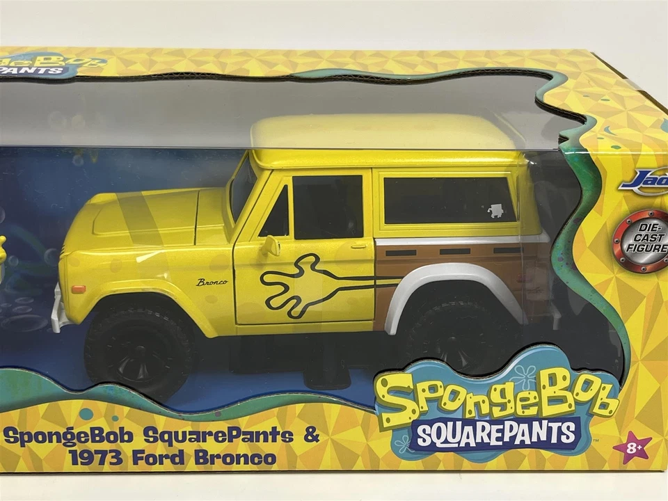 Spongebob Squarepants Figure 1973 Ford Bronco 1:24 Scale Jada 35467 - Image 2 of 4