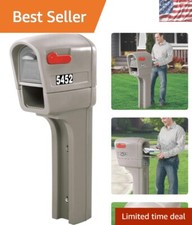 Secure Weatherproof MailMaster Mailbox - Large Capacity Stylish Stone Gray