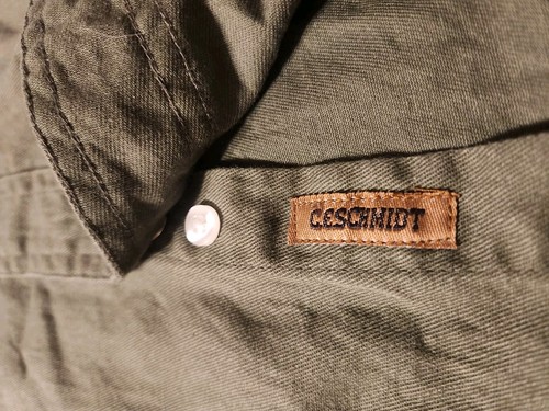 C.E. Schmidt Workwear Herren Western Hemd Med Solid Grn Langarm Perlen Druckknöpfe - Bild 9 von 12