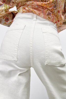 【関税&送料込】Off-White Jeans Wide Leg Just Black Denim - High Rise Utility Wide Leg - Off-White