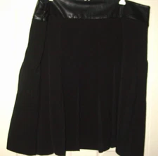 Women's Mynt 1792 Black Pleated Skirt Satin Lined Sissy-14W-NWT NEW $128.
