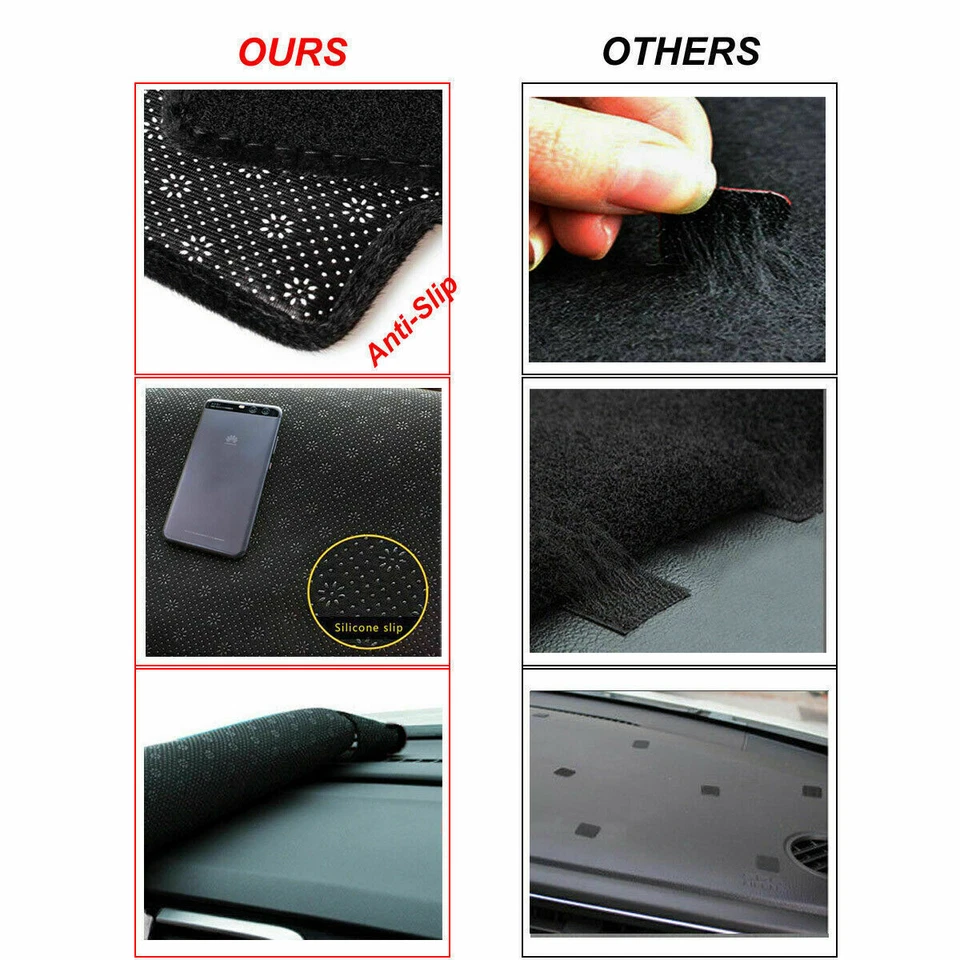 Black Non-Slip Dash Mat For Subaru Outback Legacy 2003-2009 Dashboard Cover AU - image 4 of 4
