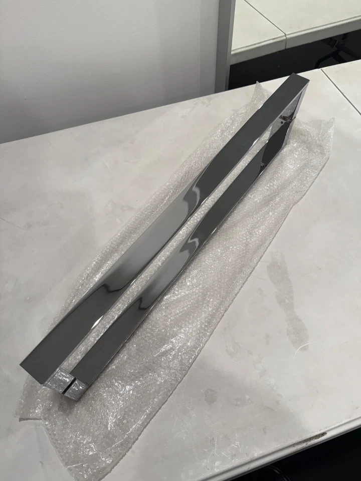 Kartners 2327824-99 24" Double Glass Door Handle, BERLIN Collection, Chrome, New - Image 3 of 4