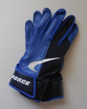 Nike Force Edge Batting Gloves Baseball YOUTH Game Royal/Black/White Large