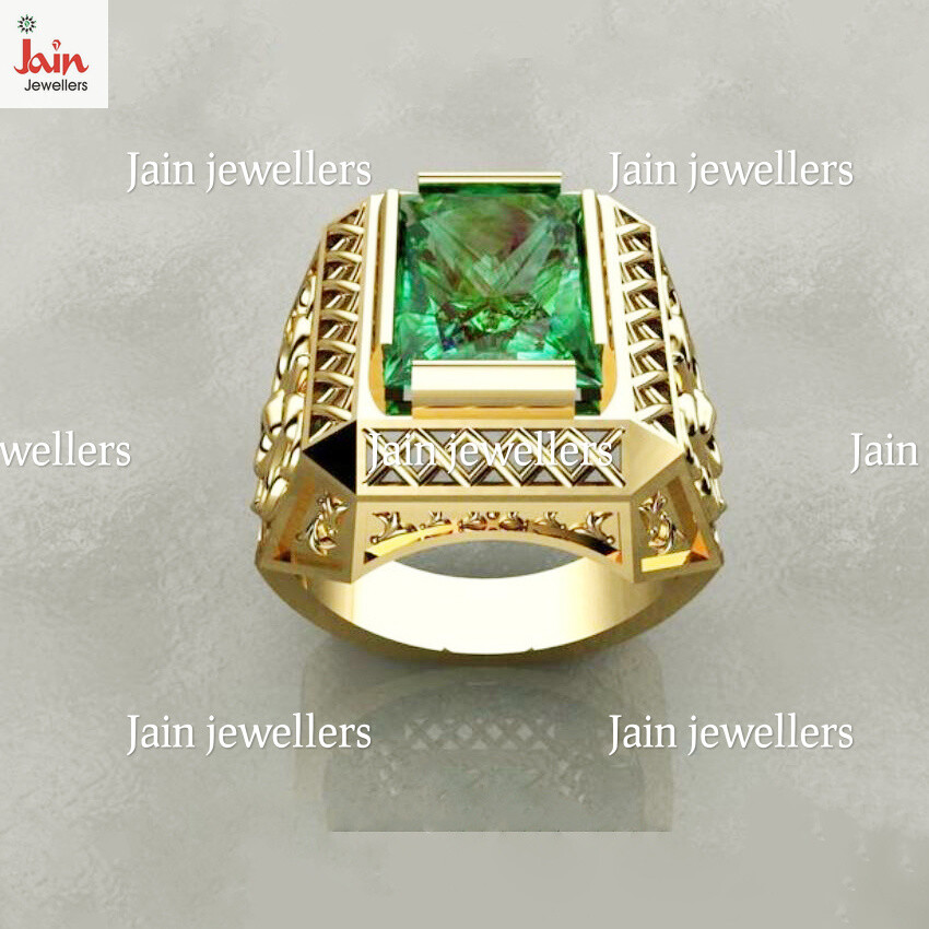 Men's 14K Gold Plated Ring - Emerald Cut Onyx & Crystal Accent, Sizes 8-13 10 thumbnail image