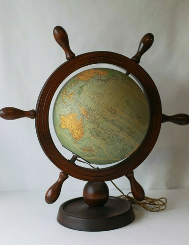 Globe terrestre lumineux en verre PERRINA M.PICQUART - Picture 2 of 10