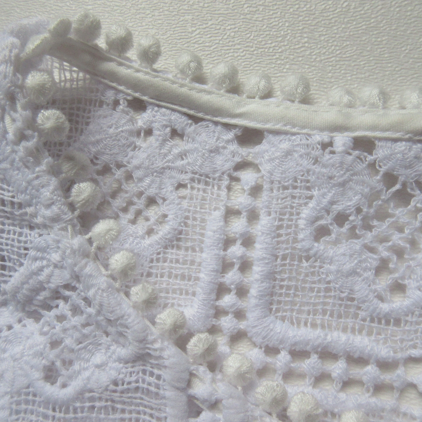 Abito nuovo con etichette Kate Spade New York pizzo balza cambio in fresco bianco orlo increspato 6