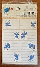 Vintage 1979 - Smurf Fill-In Stickers - Norwegian - Melins 41146-008
