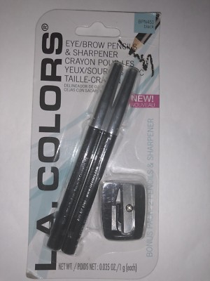 L.A. COLOR EYE/BROW PENCILS, BLACK, BPN451
