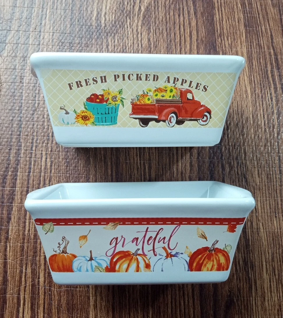 ROYAL NORFOLK Mini Ceramic Baking Loaf Dish Set Of 2
