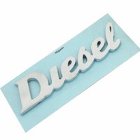 Neu Diesel Chrom Emblem Aufkleber Abzeichen Klebe Universal Passform @Uk
