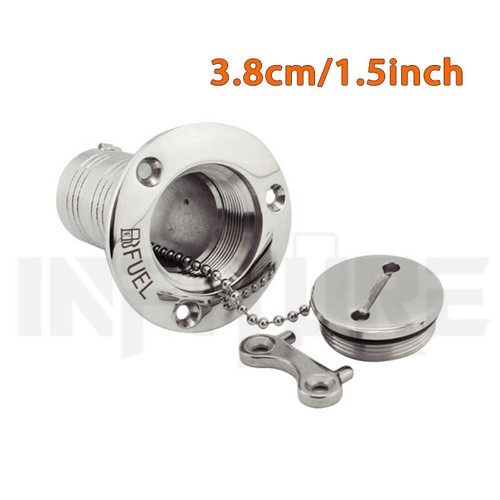 Tapa de llave de acero inoxidable 316 llenado de cubierta de combustible 50/38 mm campistas diésel gas combustible - Imagen 19 de 27