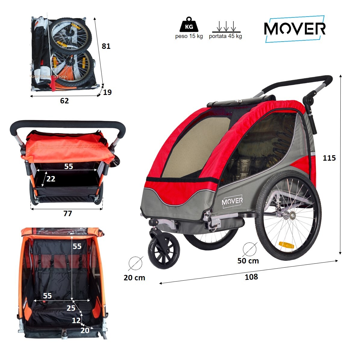 Schwinn Joytrax Bike Trailer Thule Fahrradanhänger OWEN 3-in-1
