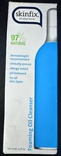 Skinfix Foaming Oil Cleanser Gentle 98% Natural for All Skin Types derm 3.4 oz
