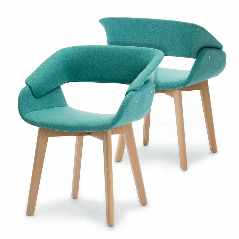 Ivinta人造皮革餐厅椅2件套客厅餐厅 — 第 4/4 张图片