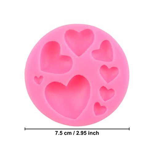 2 Pcs Heart Silicone Molds, Different Sizes Heart Chocolate Mold Heart Shape - Picture 6 of 7