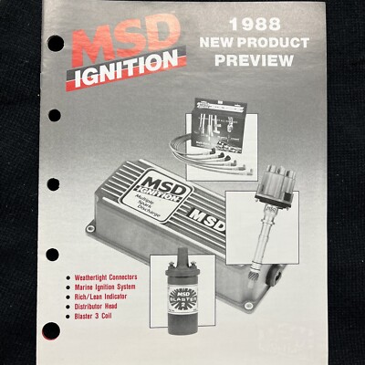 Original VINTAGE 1988 MSD IGNITION PERFORMANCE Catalog Speed Racing Parts
