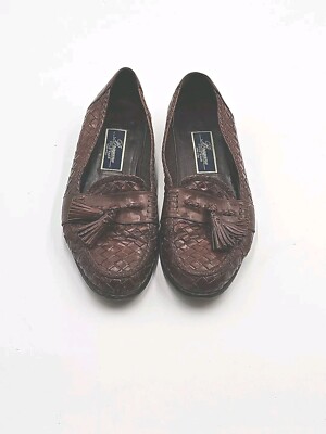 Bragano Cole Haan Shoes Men 10M Brown Loafers Woven Pinch  display picture 3