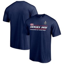 Men's Montreal Canadiens Navy 2021 Stanley Cup Playoffs Bound French T-Shirt
