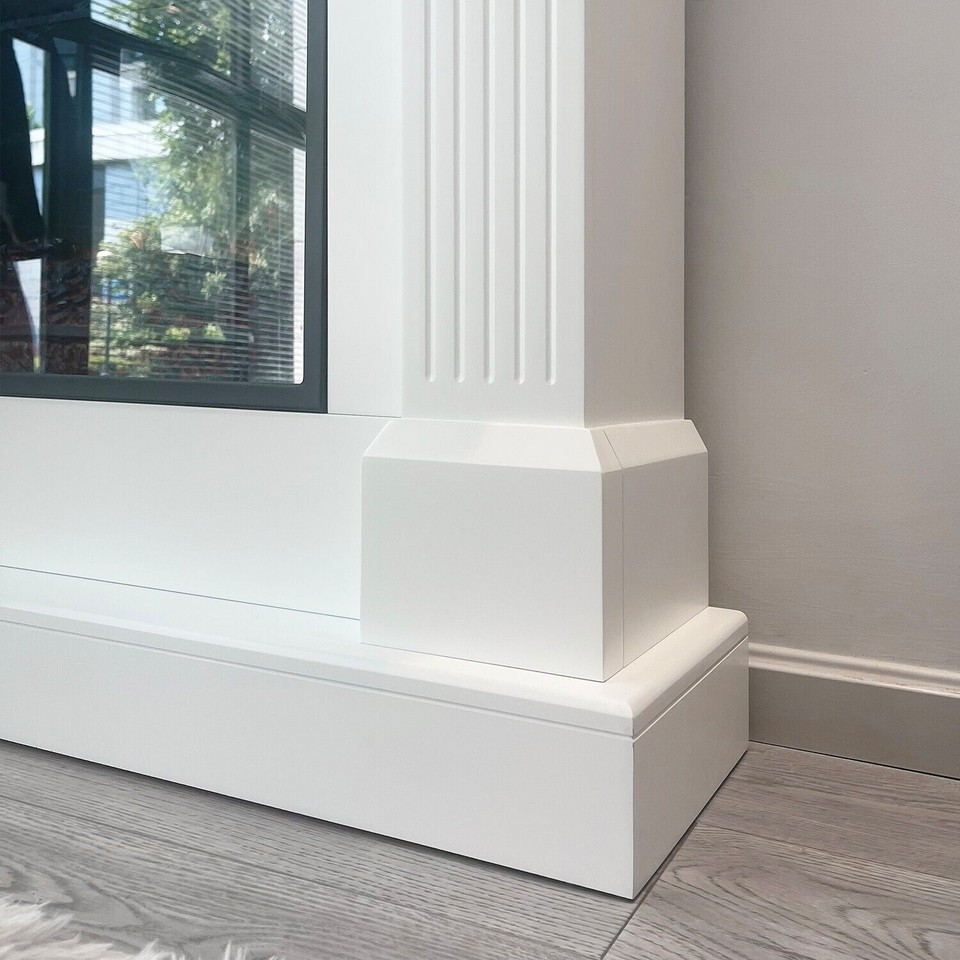 43 Inch White Electric Fireplace With Mantel Fireplace Heater For