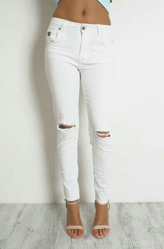 NEW REFUGE DENIM JEANS RIPPED JEANS 7/8 