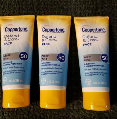 coppertone defend & care oil free sunscreen face lotion spf 50