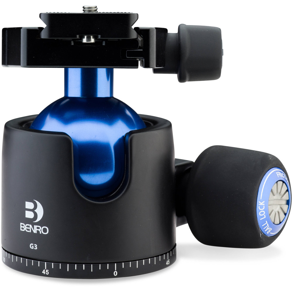 Benro G3 Tripod Ball head  (BEN-G3) Low Profile Anodised with PU70 QR Plate - Image 3