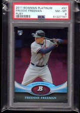 2011 Pop 6 Bowman Platinum Ruby Freddie Freeman PSA 8 RC Tot. Pop 27 Red Rookie 