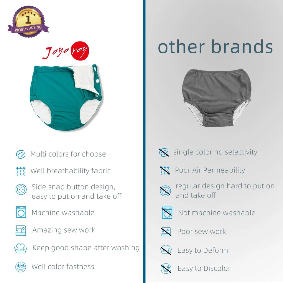 Pañal de natación reutilizable para bebé pañal de natación pañal de agua pañales de natación talla 3T Reusa... Foto 4 de 4