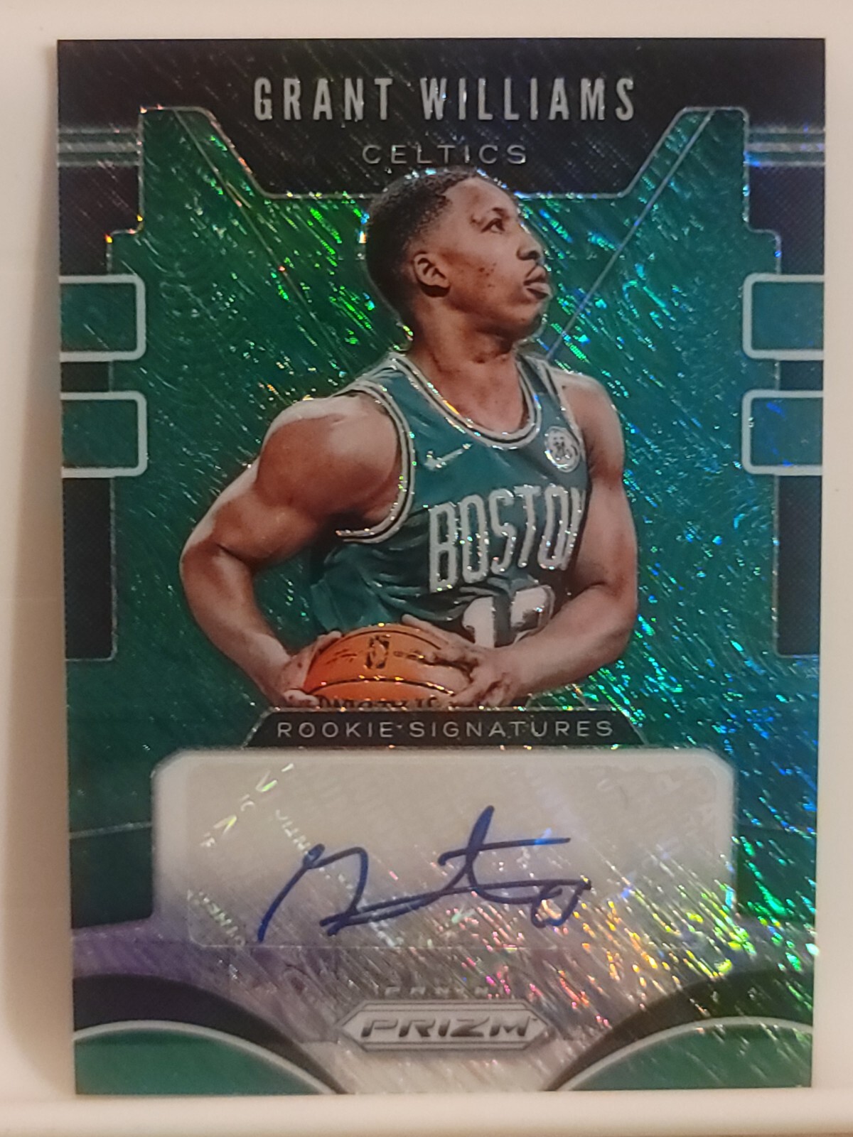2019-20  Prizm Grant Williams Rookie Signatures Green Shimmer Auto /25 SSP