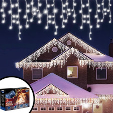 Image of Christmas LED Cool White Icicle Lights Snowing LED Fairy Light For Holiday Decor